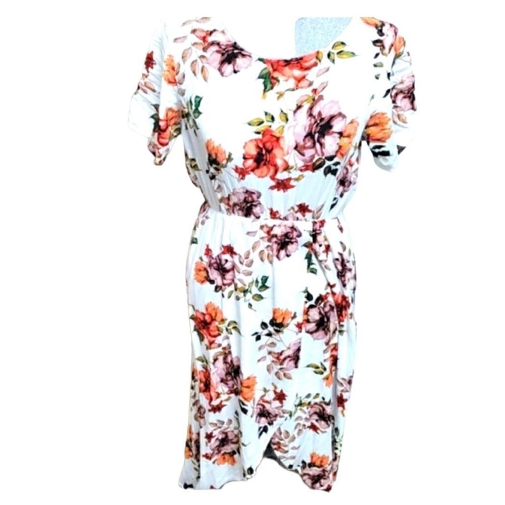 Staccato | White Floral Sheer Hi Lo Maxi Dress | M